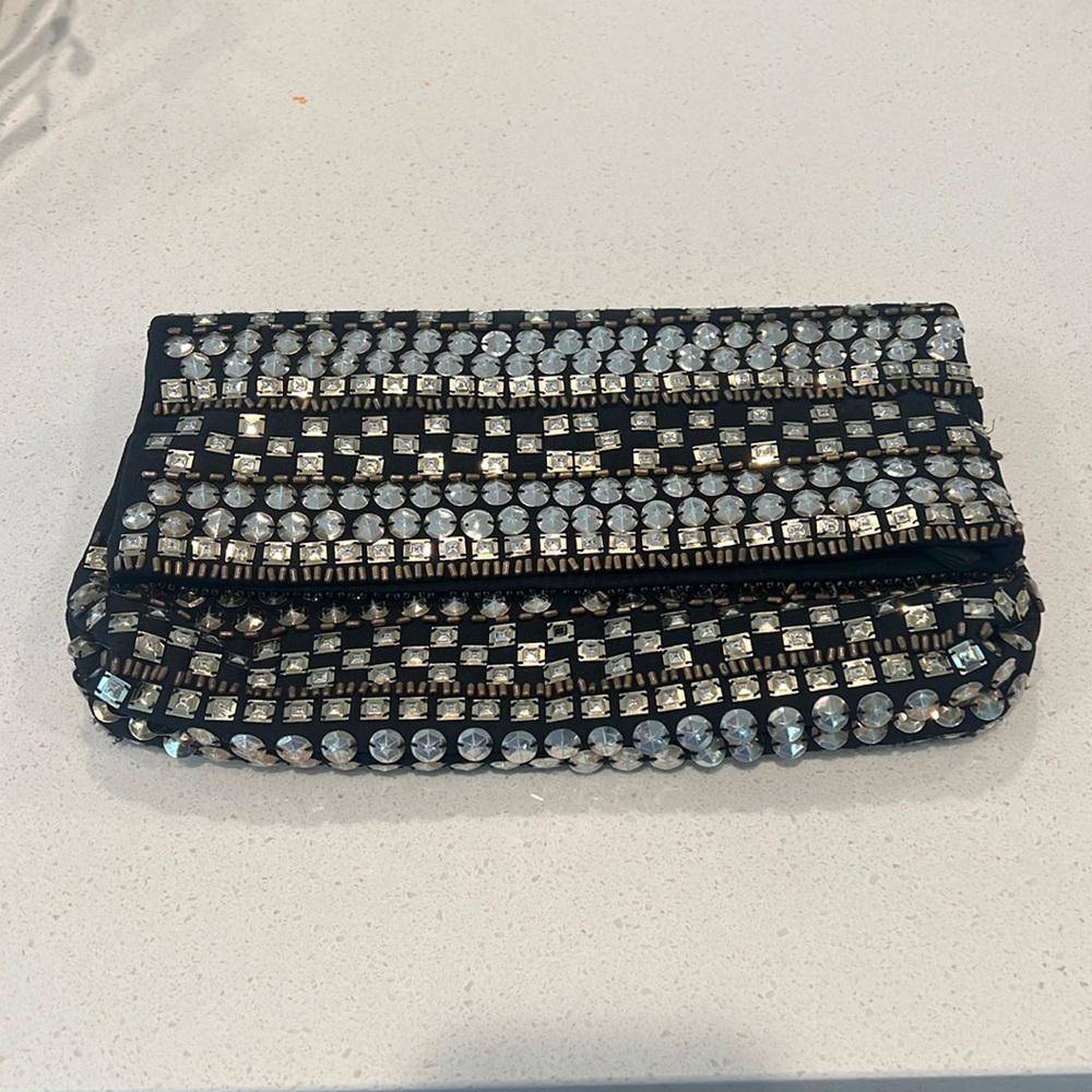 Black and gold clutch